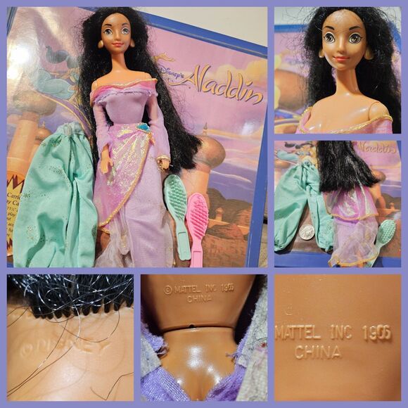 Vintage Disney Aladdin 1993 Case Mattel Barbie Dolls with Rare Collectible Toys - Picture 3 of 9